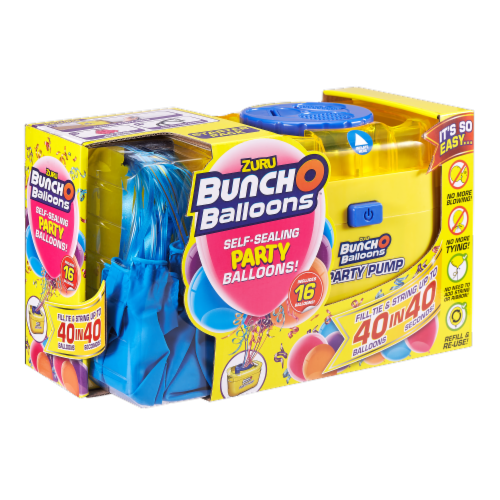 Zuru Bunch O Balloons Party Pump with Balloons - Blue Perspective: front