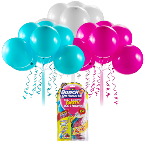 Zuru Bunch O Balloons Self-Sealing Party Balloons - Pink/Teal/White Perspective: front