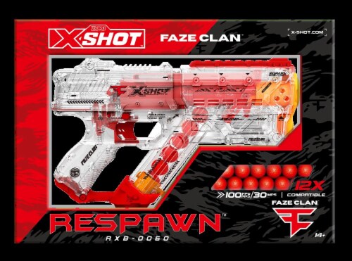 Zuru X-SHOT Faze Clan Respawn Dart Balls Play Gun Perspective: front