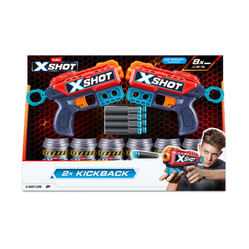 Zuru X-Shot Double Kickback Blaster Combo Pack Perspective: front