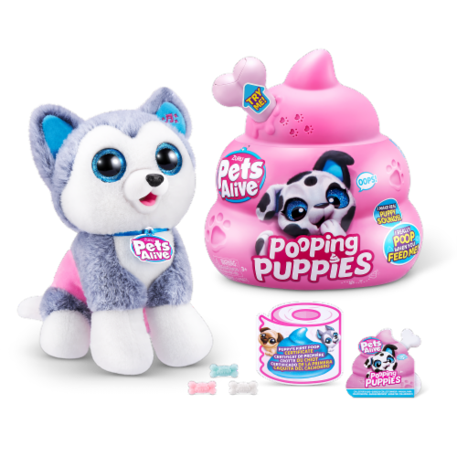 Zuru Pets Alive Pooping Puppies Plush Perspective: front