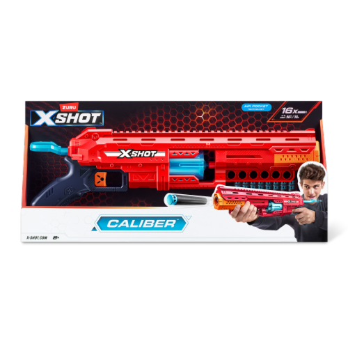 Zuru X-Shot™ Caliber™ Box Perspective: front