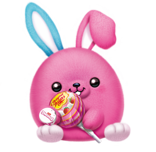 Zuru Snackles Series 1 Plush Bunny & Chups® Perspective: front