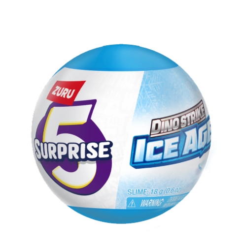 Zuru 5 Surprise Dino Strike Ice Age Series 6 Perspective: front