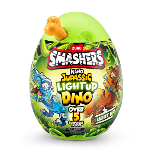 Zuru Smashers Nano Jurassic Lightup Dino Surprise Egg Perspective: front