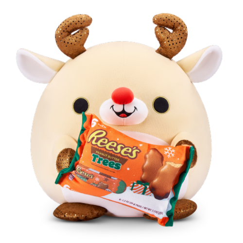Zuru Snackle Christmas Reindeer & Reese's Peanut Butter Perspective: front