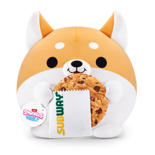 Zuru Snackles Series 2 14-Inch Plush Toy - Subway® Cookie Perspective: front