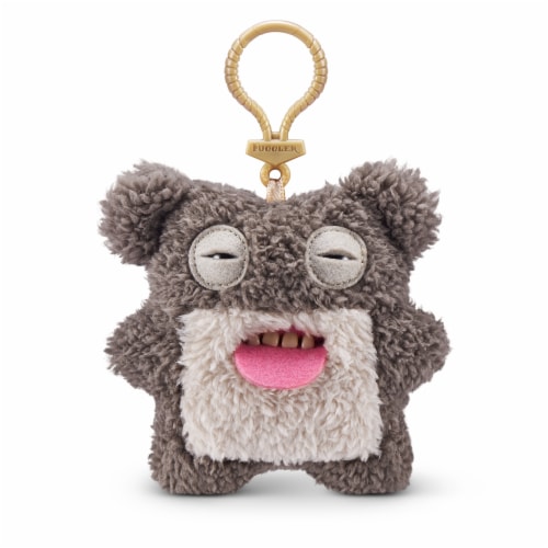Zuru Fuggle Key Rings 5-inch Assortment Series 5 Scaresome Square Bear - Brown Perspective: front