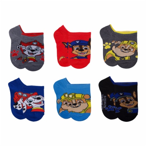 Paw Patrol Action Pups No-Show Assorted Socks Perspective: front
