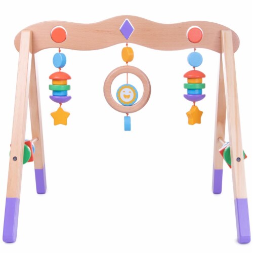 Brybelly TCDG-077 Little Olympians Wooden Baby Gym Perspective: front