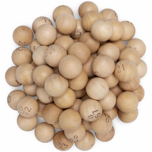 Brybelly GBIN-1001 0.87 in. Wooden Bingo Balls Perspective: front