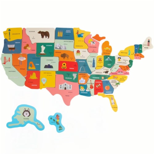 Professor Poplar's Fifty-Nifty Magnetic USA Map Perspective: front