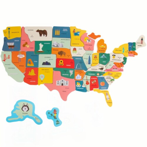 Professor Poplar's Fifty-Nifty Magnetic USA Map Perspective: front
