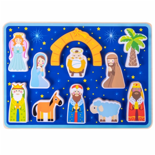 Piece on Earth Nativity Children's Puzzle Perspective: front