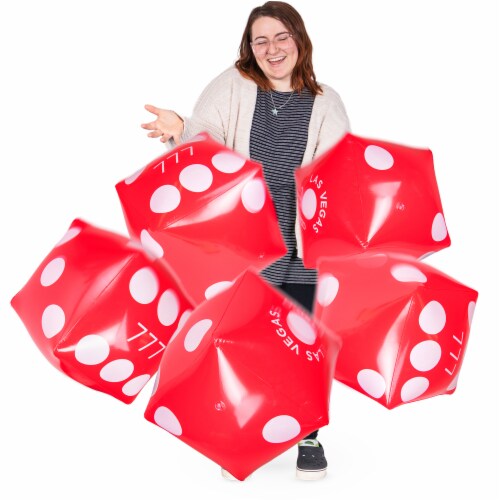 Brybelly  10985 cu. in. Inflatable Casino Dice - Pack of 5 Perspective: front