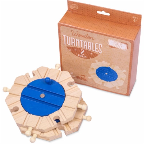 Brybelly  Train Track Turntables&#44; Pack of 2 Perspective: front