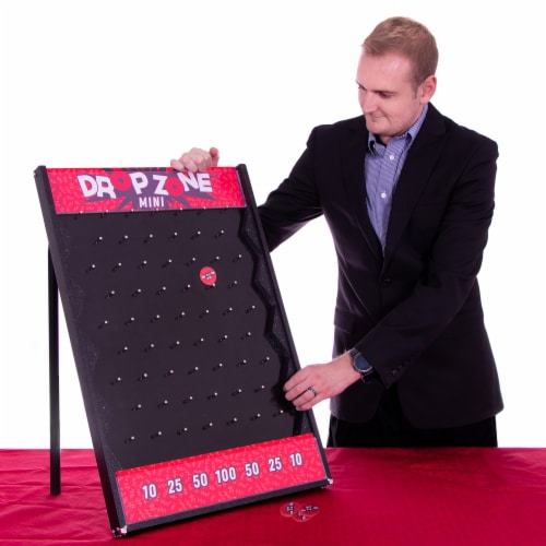 Drop Zone Mini, 26" x 19" Portable Plinko Board Perspective: front