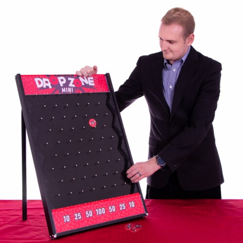 Drop Zone Mini, 26" x 19" Portable Plinko Board Perspective: front
