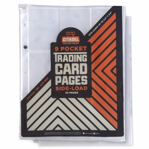 9-pocket Trading Card Pages, Side-Load, 25 Pages, 1 each - Harris Teeter