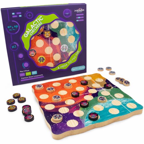 Brybelly GGAM-802 Galactic Checkers Dice Game Perspective: front