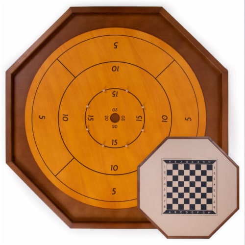 Brybelly GGAM-1702 30 in. Tournament Crokinole Board Perspective: front