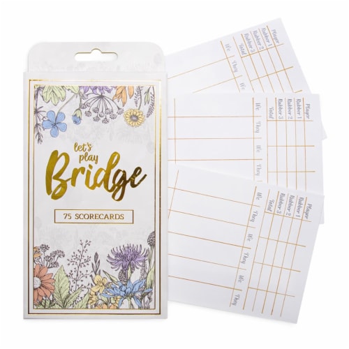 Brybelly GCAR-412 Bridge Scorecards - Pack of 75 Perspective: front