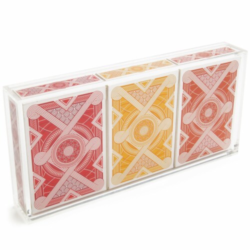 3-deck Playing Card Display Case Perspective: front