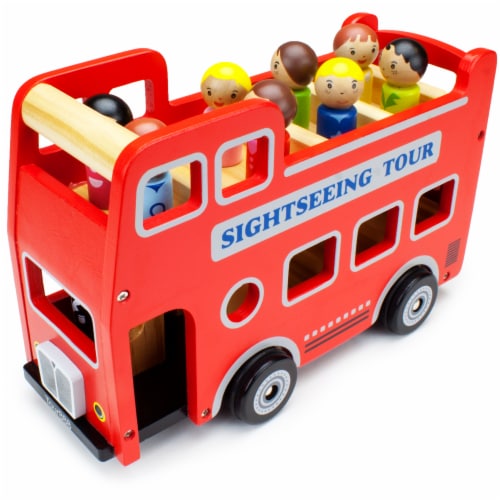 Wooden Wheels Double-Decker Tour Bus Perspective: front