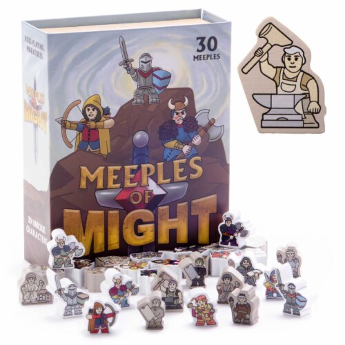 Brybelly GRPG-161 Meeples of Might Board Game Perspective: front