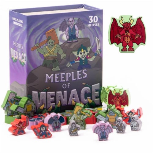 Brybelly GRPG-162 Meeples of Menace Board Game Perspective: front