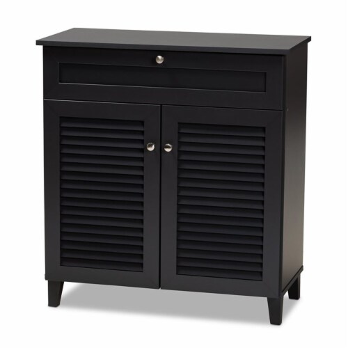 Baxton studio shoe cabinet with 4 doors cheap