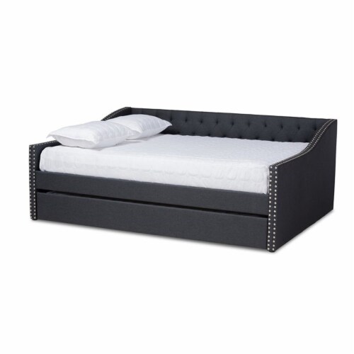 Black upholstered daybed clearance with trundle