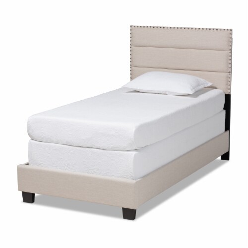 Baxton Studio Ansa Modern and Contemporary Beige Fabric Upholstered Queen Size Bed Baxton Studio Ansa Modern and Contemporary Beige Fabric Upholstered Queen Size Bed
