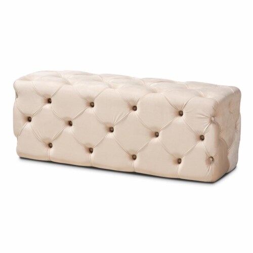 Beige shop tufted bench