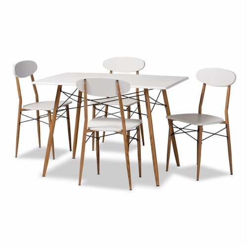 Baxton studio lovy modern and contemporary 5 piece wood clearance dining set