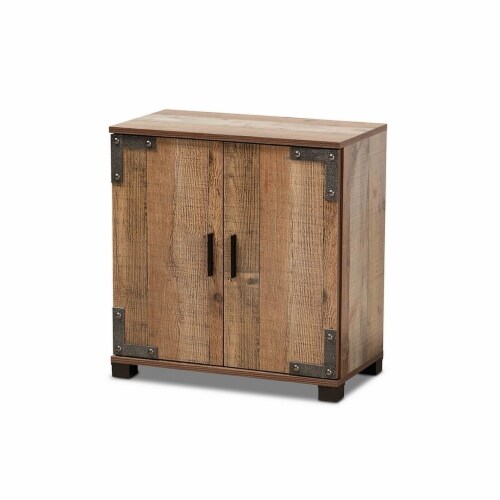Wholesale Interiors ID-SC001-Yosemile Oak-Shoe Rack Baxton Studio Cyrille Modern & Contempora Perspective: front