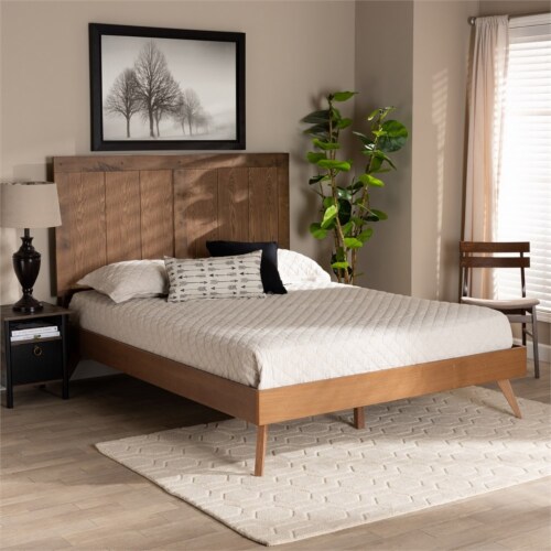 Baxton Studio Toru Mid-Century Modern Ash Walnut Finished Wood Full Size Platform Bed Baxton Studio Toru Mid-Century Modern Ash Walnut Finished Wood Full Size Platform Bed