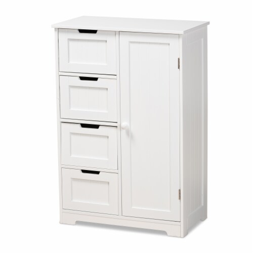 Baxton Studio Bauer Modern and Contemporary White Finished Wood 4