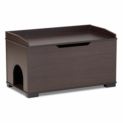 Baxton Studio Mariam Modern Dark Brown Finished Wood Cat Litter Box Cover House One Size Fred Meyer