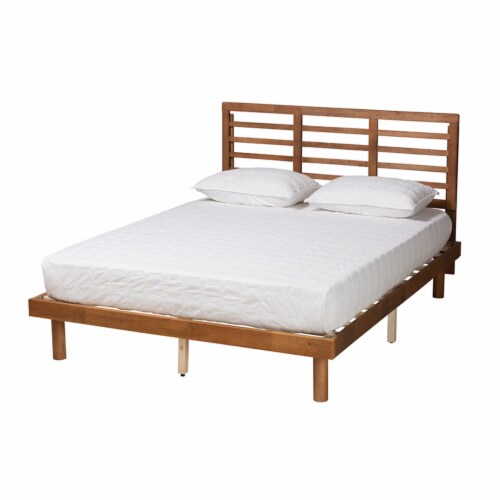 Baxton Studio Lucine Mid-Century Modern Ash Walnut Finished Wood Queen Size Platform Bed Baxton Studio Lucine Mid-Century Modern Ash Walnut Finished Wood Queen Size Platform Bed