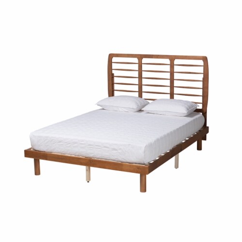Baxton Studio Petra Mid-Century Modern Ash Walnut Finished Wood Full Size Platform Bed Baxton Studio Petra Mid-Century Modern Ash Walnut Finished Wood Full Size Platform Bed