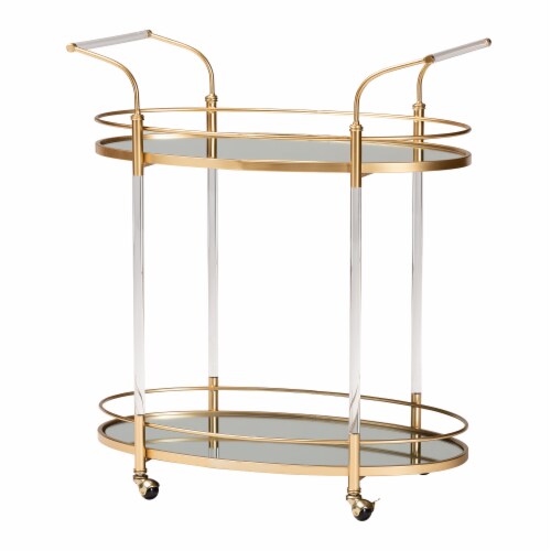 Baxton Studio Nakano Contemporary Glam Gold Metal and Mirrored Glass 2 ...
