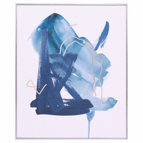 Indigo Collide II by Melissa Wang, Framed Wall Art, 13.5W x 16.5H Perspective: front