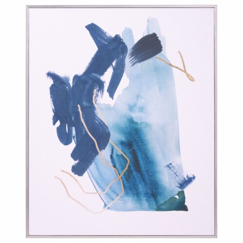Indigo Collide III by Melissa Wang, Framed Wall Art, 13.5W x 16.5H Perspective: front