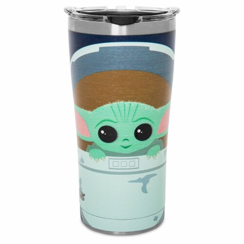 Star Wars The Mandalorian Baby Yoda Cartoon Tervis Stainless Steel Tumbler Perspective: front