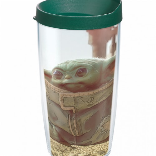 Star Wars 801523 Star Wars 16 oz The Mandalorian Baby Yoda Scene Tervis Plastic Tumbler Perspective: front
