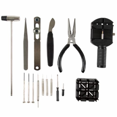 Stalwart 16 Piece Watch Repair Kit Diy Tool Set Screwdrivers Tweezers Remover 16pcs Jay C Food Stores