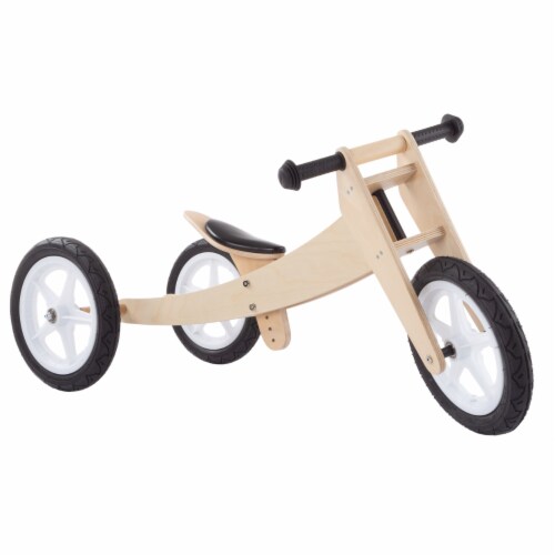 3 in 1 Balance Bike Multistage Wooden Walking Beginner Tricycle