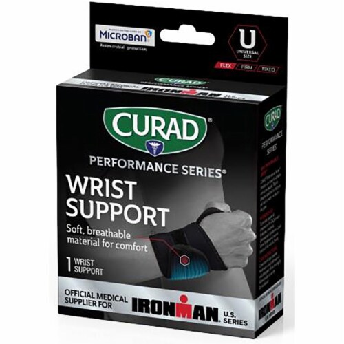 Curad Universal Wraparound Wrist Supports - Black - Neoprene Curad Universal Wraparound Wrist Supports - Black - Neoprene