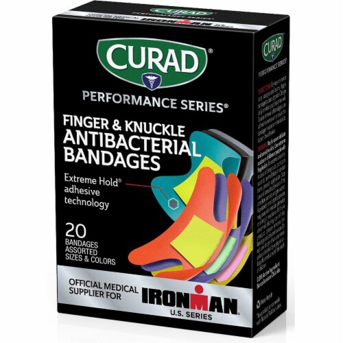 Curad Antibacterial Ironman Bandages - 1Box - Assorted - Woven